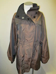 Portrait by Gallery Elastic Waist Reversible Coat S Iridescent Brown/Black NWT - Picture 1 of 1