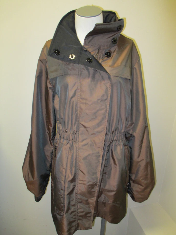Portrait by Gallery Elastic Waist Reversible Coat S Iridescent Brown/Black  NWT - Image 1 of 1