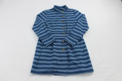 Matilda Jane осени заморозить куртка женщин средний синий в полоску пальто кнопки - Изображение 1 из 4