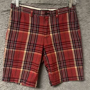 Banana Republic Herrenshorts Aiden rot kariert Größe 30 Schrittlänge 10” 100 % Baumwolle - Bild 1 von 11