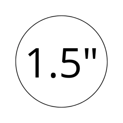 Zebra Rollo 1.5" Round Direct Thermal WH Labels 1" Core Adhesive (2) RLS 500 EA - Image 1 of 3