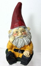 About 5" Tall Small Garden Gnome Sprite Figurine Hand-Painted Flower Bed Item