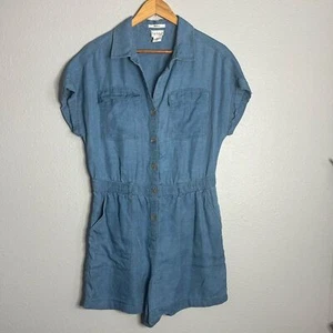 Medium Nicole Miller chambray romper lyocell - Picture 1 of 9