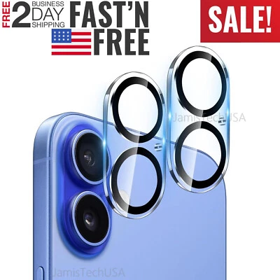 Tempered Glass Camera Lens Cover Protector for iPhone 17, 16, 16 Plus  - LOT - Image 1 of 4