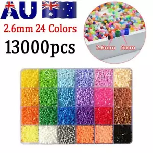 13000pcs For Hama Beads Kit Kids Fun DIY Craft 2.6mm 24 Colours Set Gift Toys AU - Picture 1 of 7