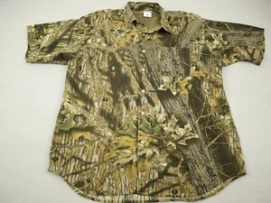 Columbia Shirt Men Large Green Woods Camo Hunting Shooting Button Up Pocket L - Picture 1 of 8