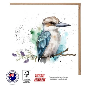 Kookaburra Greeting Card - Australian Designs The Creature set Luxury Materials - Foto 1 di 3