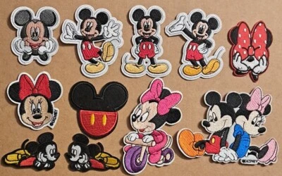 Disney Mickey and Minnie Mouse embroidered Iron on patch 11 ct. - Image 1 of 3