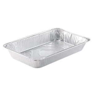 Pactiv 1/2-Size Aluminum Steam Pan Disposable Silver, 120 oz. (100 per Case) - Picture 1 of 1