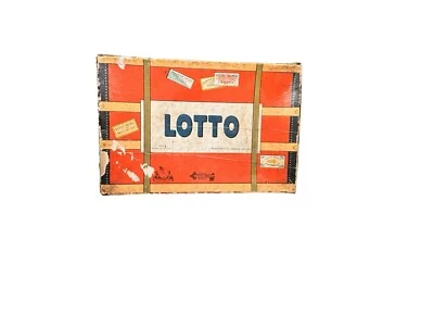Vintage Milton Bradley LOTTO Game 1930s Box Only - Image 1 of 4