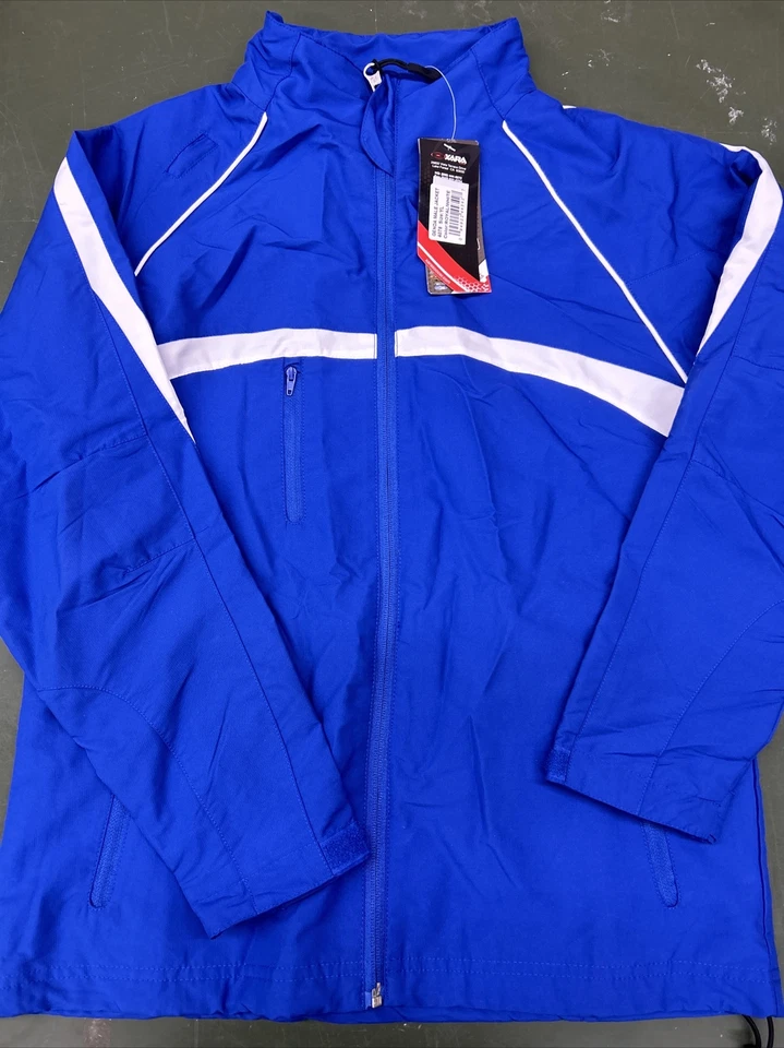 Chaqueta de fútbol juvenil Xara Génova talla grande NUEVA con etiquetas azul real Foto 1 de 4