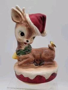 Vintage Christmas Rudolph Reindeer music box BY Berman and Anderson 1976 - Picture 1 of 13