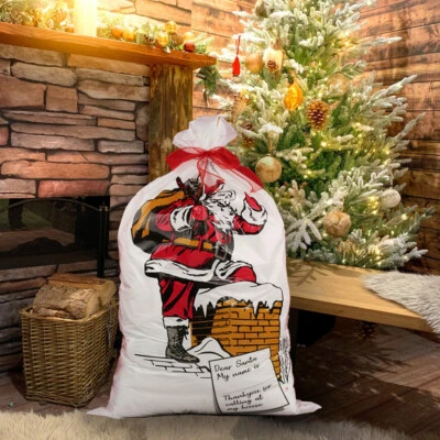 EBUYGB Giant Santa Sacks Stocking Jumbo Father Christmas Large Xmas Gift Present Bag