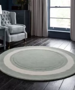 BNWT Sophisticated & Smart Laura Ashley Lewes Duck Egg Blue Rug, Circular 180cm - Picture 1 of 6