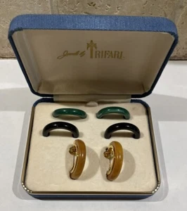 Vintage Jewels by TRIFARI austauschbare Clip On Creolen in Original Box - Bild 1 von 4