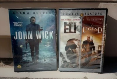 John Wick Book Of Eli I Am Legend Dvd Set Keanu Reeves Will Smith - Image 1 of 4