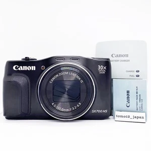 Cámara digital Canon PowerShot SX700 HS negra zoom óptico de 16,1 MP 30x de Japón - Imagen 1 de 9