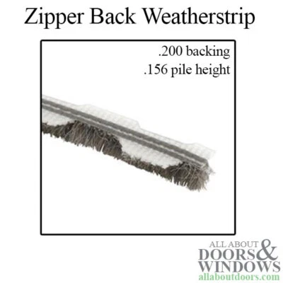 Weatherstrip With Zipper Back For Doors and Windows Grey Weather Seal  - Image 1 of 2