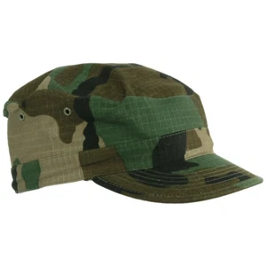 Tactical Bdu Us Army Ripstop Cadet Field Cap Combat Sun Hat Woodland Camo S-Xxl - Picture 1 of 6