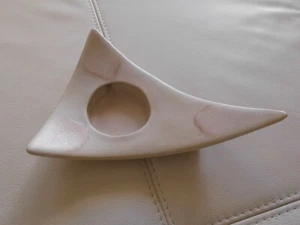 Handarbeit Keramik Kerzenhalter Teelicht Deko naturfarben 2farbig ca. 20 cm - Bild 1 von 2