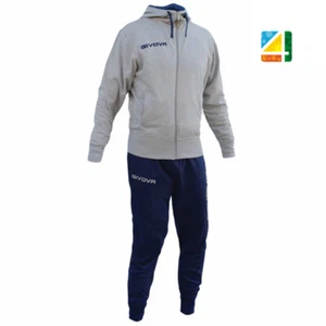 GIVOVA POKER LF28 TRAININGSANZUG Baumwolle French Terry Trainingsanzug GRAU/BLAU - Bild 1 von 5