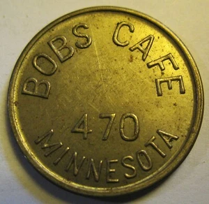Vintage 1950s or Earlier Bob's Cafe 470 Minnesota Token - Picture 1 of 3