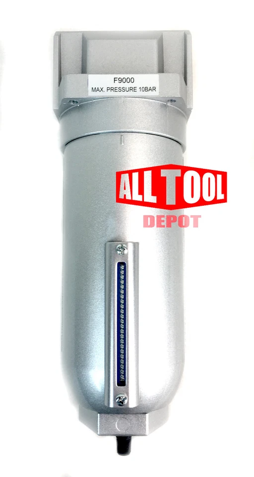 1" Inline Air Compressor Water Moisture Filter Trap Separator w/ Auto Drain - Image 1 of 4