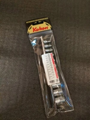 KOKEN 1/4" STANDARD SOCKET 11 SIZE SET POINT(4～14mm) RS2405M/11 - Image 1 of 4