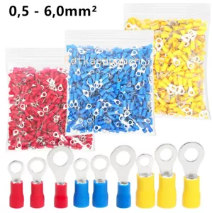 100/50x ring cable shoes ring eyelets insulated 0.5 - 6.0mm2 ring shoes cable shoes - Picture 1 of 27