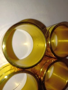 Gold Vintage 4er Set Serviettenringe schwer Messing - Bild 1 von 4