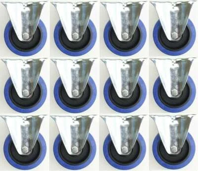 12 St. 100 mm SL Rollen Bockrollen Laufrollen Transportrollen Blue Wheels Wheel - Bild 1 von 4