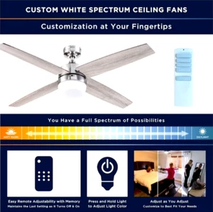 Harbor Breeze Boltz II 52-in Matte Black Color-Changing Ceiling Fan Light Remote - Picture 1 of 9