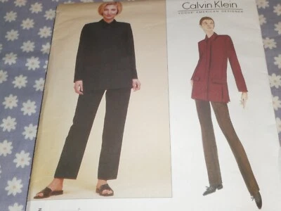 VOGUE 1987 DESIGNER KLEIN MISSES PETITE JACKET & PANTS PATTERN-UNCUT-14-16-18 - Image 1 of 4