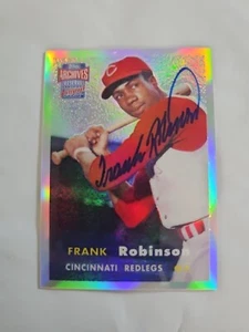 Frank Robinson 2001 Topps Archives Reserve 1957 Rookie Reprint HOF On Card Auto - Bild 1 von 15
