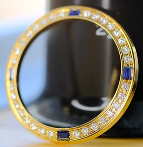 DIAMOND BEZEL FOR ROLEX LADIES DATEJUST 26MM TWO TONE 6917 69173 QUICKSET WATCH - Picture 1 of 8