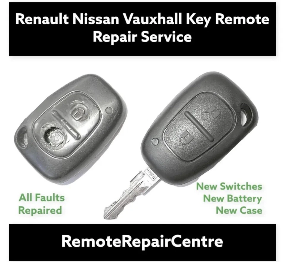 Repair service for Nissan Primastar2 Button Remote Key Fob New CaseBattery - Image 1 of 1