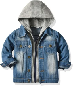 Baby Boys Girls Denim Jacket Kids Toddler Button down Jeans Jacket Top Coat Oute - Picture 1 of 12