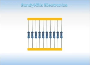 MF25 1/4W Widerstände 1 % alle Werte (0R-1K-3M) 10er-Pack, KIT, UK-Bestand kostenloser Versand - Bild 1 von 1