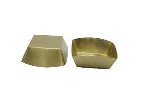 Pure Brass Bowl Square Ideal for Serving & Dining, Set of 2, 250 ML