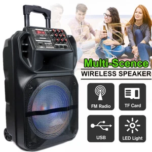 Wireless Portable FM Bluetooth Speaker Subwoofer Heavy Bass Sound System Party - Picture 1 of 15