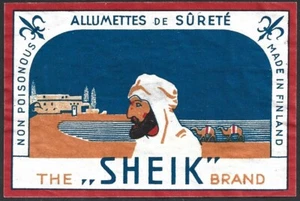 (BL) Finlandia Vintage Matchbox Label - LA MARCA SHEIK - Imagen 1 de 2