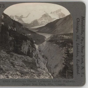 Athabaska Glacier Columbia Ice Field Highway Canada Keystone Stereoview 1920 - Picture 1 of 3