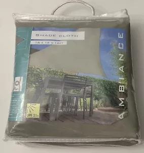 16x16x16 Dreieck Sonnenschutz Segel Stoff Outdoor Terrasse Überdachung UPF 35+ Schutz - Bild 1 von 7
