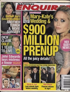 National Enquirer Magazine Mary Kate Olsen Rachael Ray Dick Clark John Edwards - Picture 1 of 12