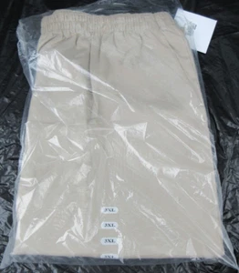 Cherokee 4001 Women 2 Pocket Elastic Waist Workwear Scrub Pants Tan Khaki 3XL 3X - Picture 1 of 5