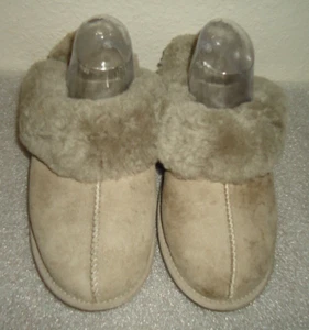 Kirkland Unisex Shearling Beige Slipper Size-10/40 #V - Picture 1 of 13