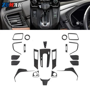 21Pcs Carbon Fiber Full Set Interior Cover Trim Sticker For Honda CR-V 2017-2021 - Bild 1 von 8