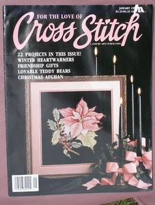 Revista Love of Cross Stitch enero 1990 - 22 proyectos madre flor de pascua afgana - Imagen 1 de 3