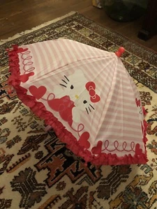 Hello Kitty Kids Umbrella Pink Hearts - Picture 1 of 7