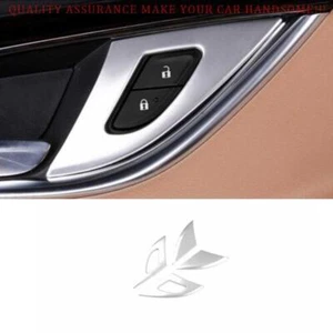 For Buick Lacrosse 2017-2019 Silver Steel Interior Door Handle Lock Cover Trim - Picture 1 of 5
